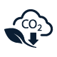 carbon dioxide reduction symbol with leaf representing sustainability initiatives for a healthier planet and climate action twelve strategies to lower emissions