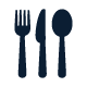 fork knife and spoon icons for dining 24 hour service