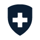 shield with a medical cross symbol representing health and safety in health initiatives 2 health protection 2 welfare