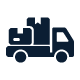 delivery truck icon with packages symbolizing logistics and 21st century transport solutions